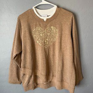 Brown Embroidered Sweater